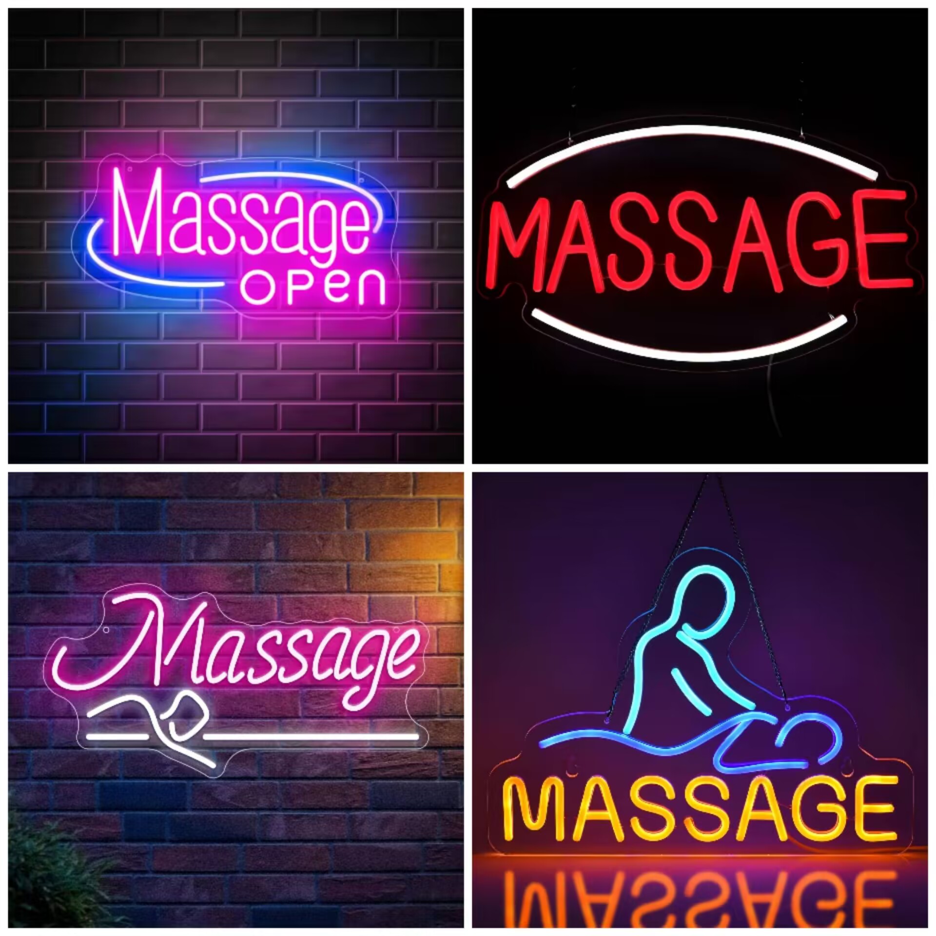 Spa Wellness Salon - 마사지 스파 오픈 LED 네온사인 조명,