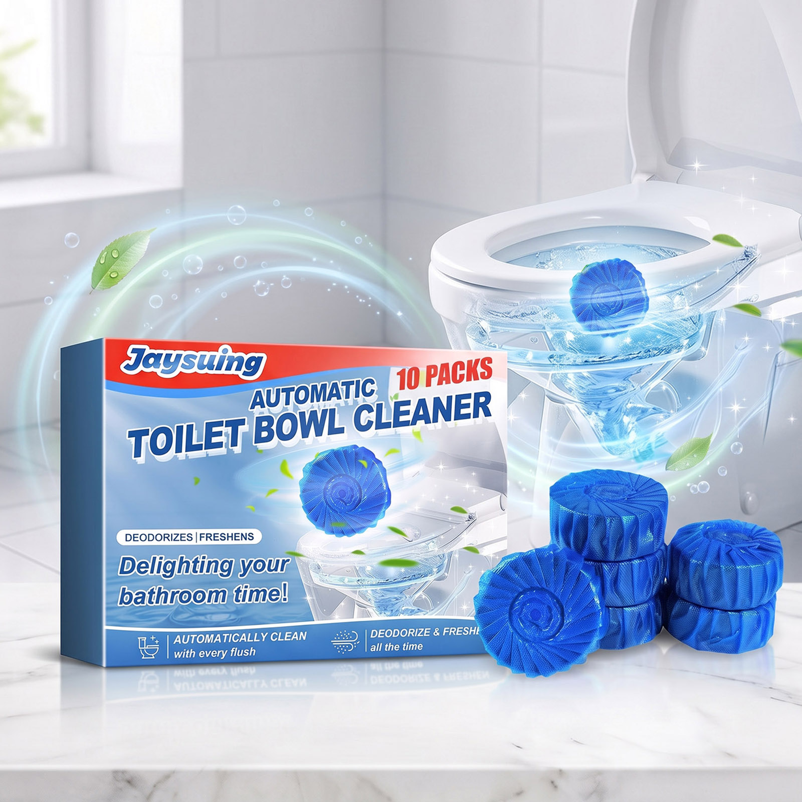 Shower Steamer Tablet - 변기 세정 블록 블루 발포성 석회질