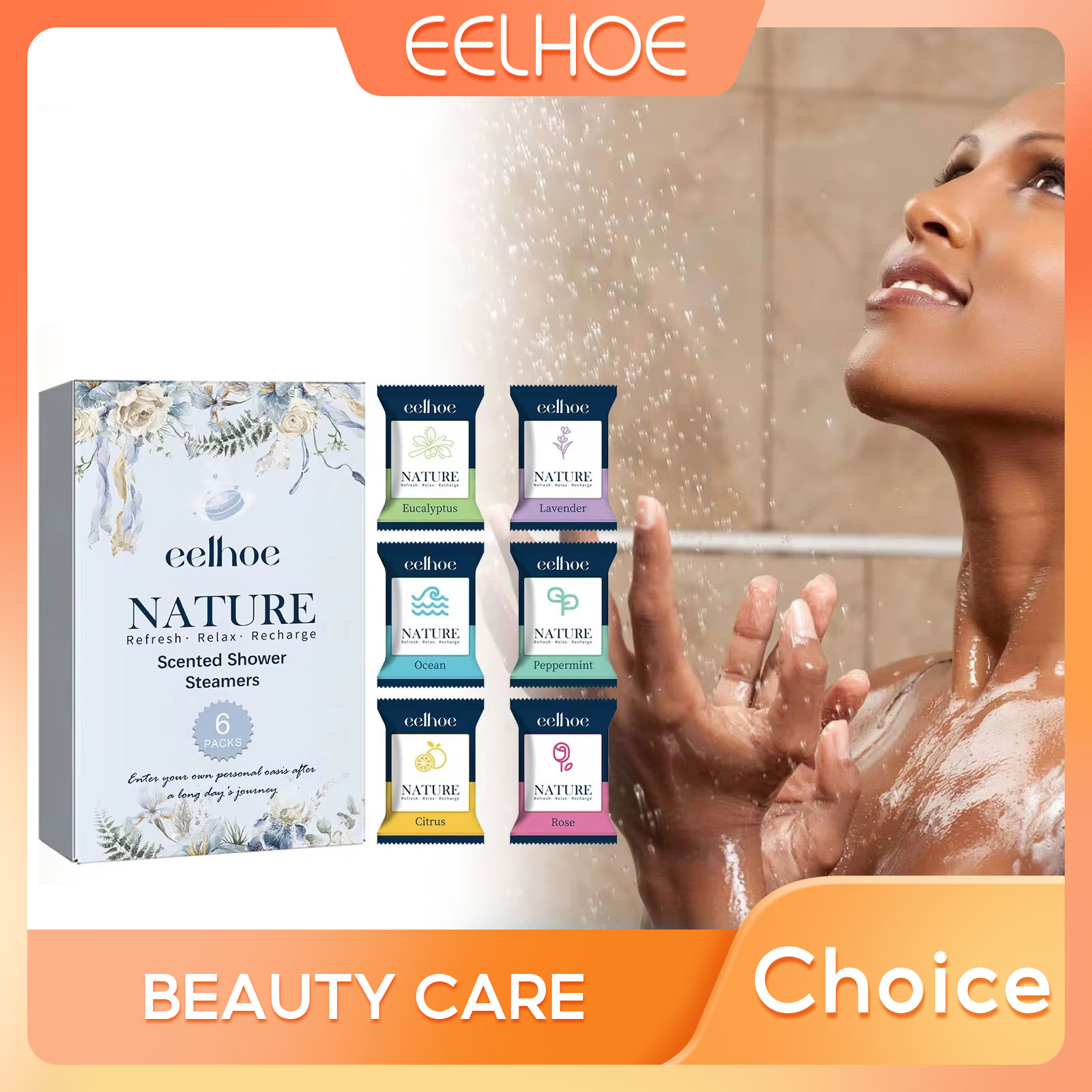 Shower Steamer Tablet - EELHOE 릴리프 천연 향기 샤워 스티머