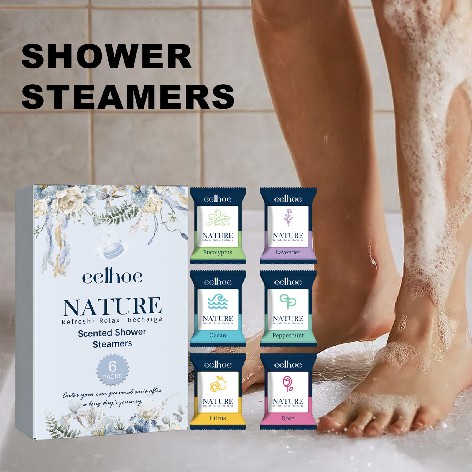 6pcs 아로마 테라피 샤워 정제 수면 보조 편안한 스 - Shower Steamer Tablet 리뷰 및 가격