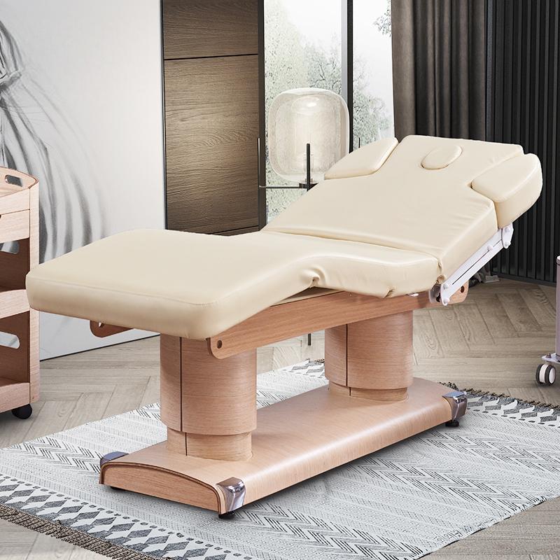 맞춤형 색상의 나무결 무늬 베이스 전동 마사지 테이블  - Spa Wellness Salon 리뷰 및 가격