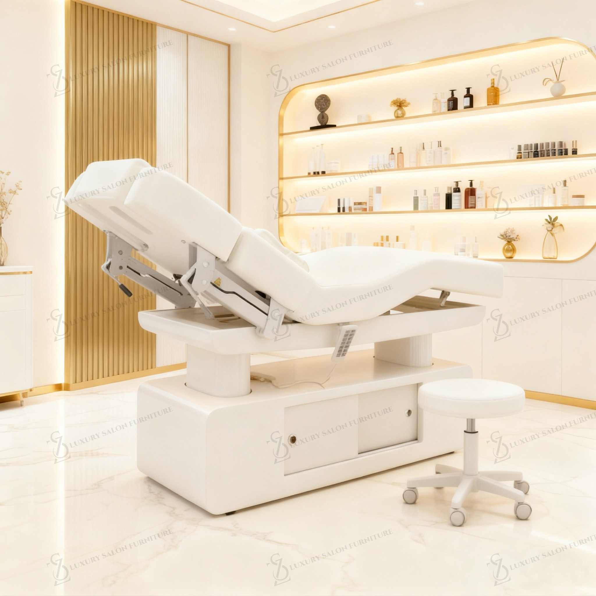 럭셔리 3/4 모터 핑크 뷰티 베드 다기능 뷰티 살롱  - Spa Wellness Salon 리뷰 및 가격